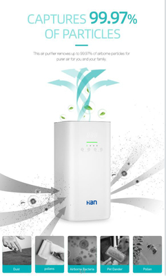 Máy khử trùng bằng tia UV sâu Wifi di động Vật liệu ABS với bộ khử trùng không khí Anion