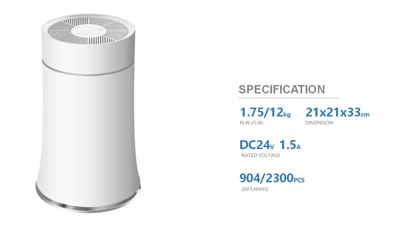 Máy lọc không khí Anion PM2.5 Độ ồn thấp Máy lọc không khí y tế đã xóa của FDA